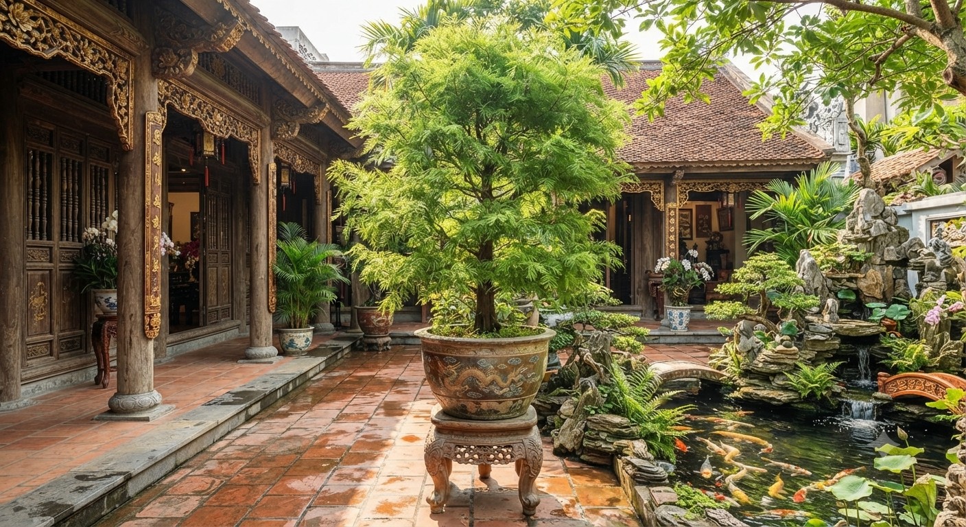 10 loại cây phong thủy trồng trước nhà theo tuổi giúp gia chủ vượng khí
