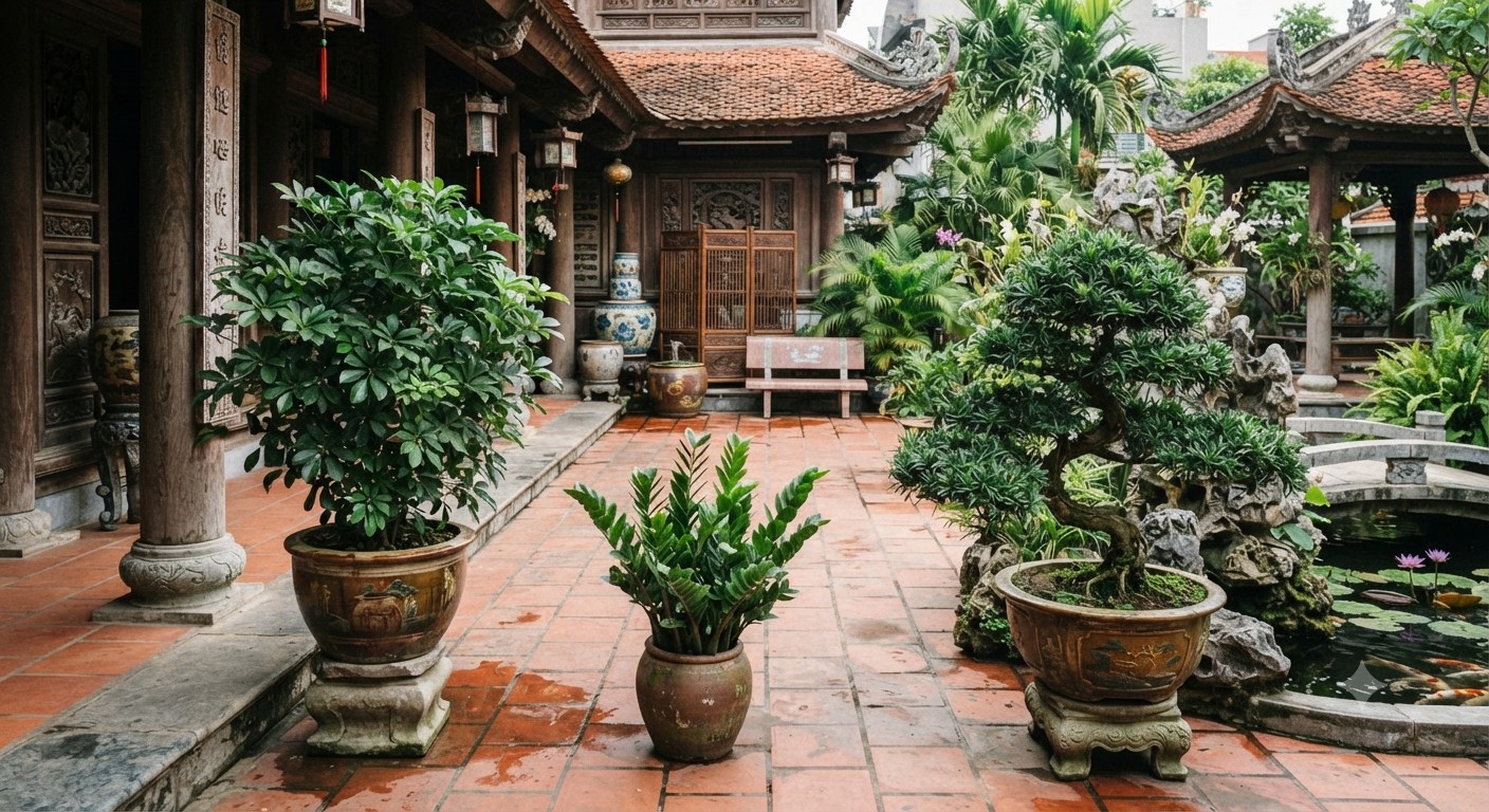 10 loại cây phong thủy trồng trước nhà theo tuổi giúp gia chủ vượng khí