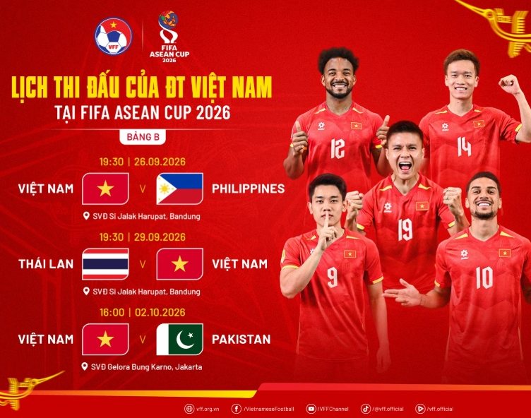 Đội tuyển Việt Nam có mặt tại Indonesia, sẵn sàng cho FIFA ASEAN Cup 2026