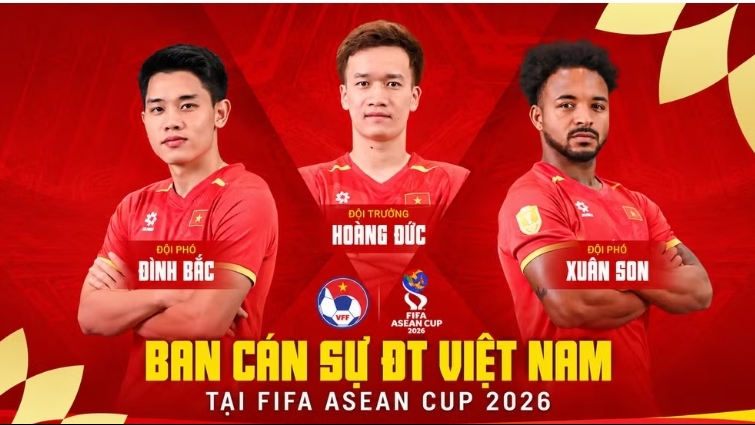 Hoàng Đức làm đội trưởng, Đình Bắc, Xuân Son làm đội phó tại FIFA ASEAN Cup 2026