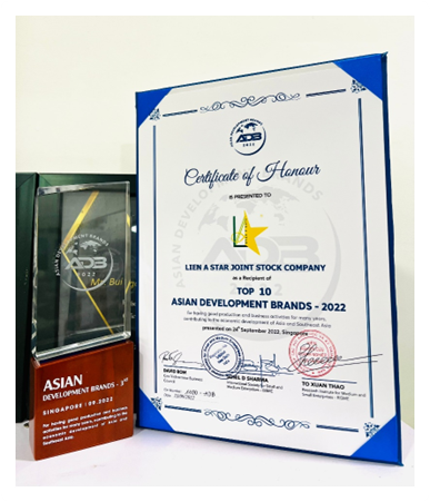 Công ty Liên Á Star đạt Top 10 Thương hiệu Phát triển châu Á lần II Công ty Liên Á Star đạt Top 10 Thương hiệu Phát triển châu Á lần II
