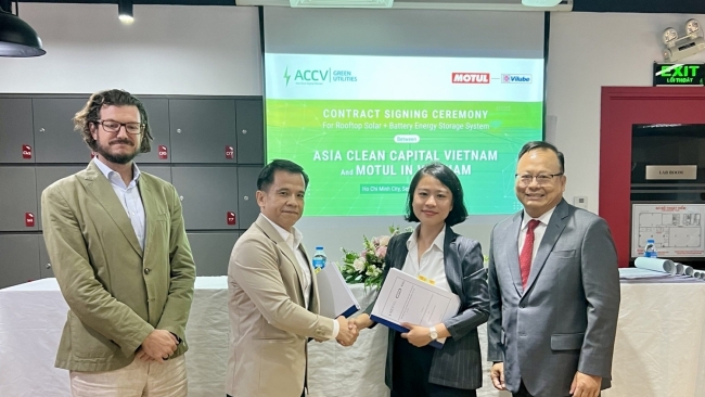 ACCV ký kết với Motul Việt Nam để phát triển dự án lưu trữ năng lượng đầu tiên