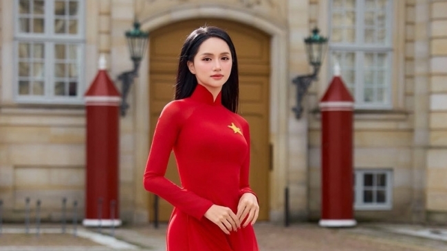 Hương Giang ghi điểm với áo dài truyền thống trước thềm Miss Universe 2025