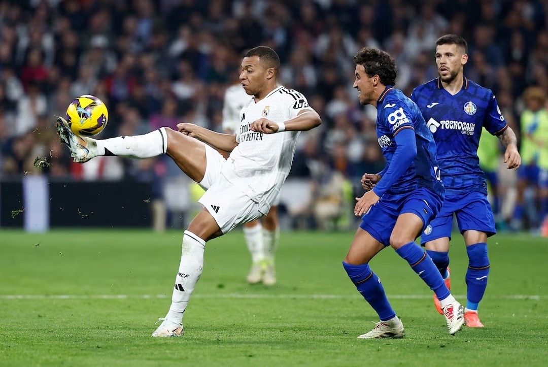 Chiến thắng nhọc nhằn của Real Madrid trước Getafe: Mbappe lại sắm vai người hùng