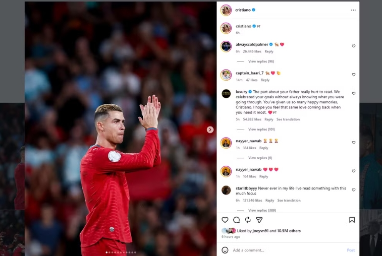 Ronaldo lên tiếng về việc rời đội tuyển Bồ Đào Nha