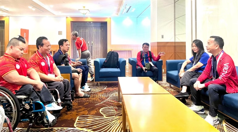 Đoàn Thể thao người khuyết tật Việt Nam bước vào buổi tập đầu tiên tại Nhật Bản