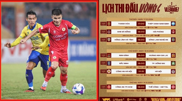 Derby Thủ đô là tâm điểm vòng 4 V.League 2026/27