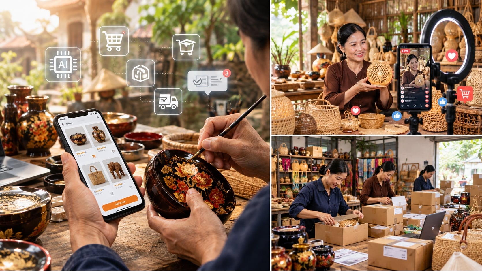 Hà Nội mở chợ online, đưa sản phẩm làng nghề lên sàn thương mại điện tử