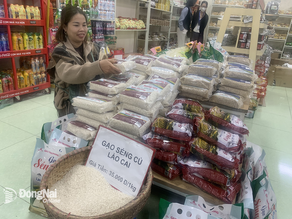 Du khách chọn mua các loại gạo, gạo nếp đặc sản tại tỉnh Lào Cai