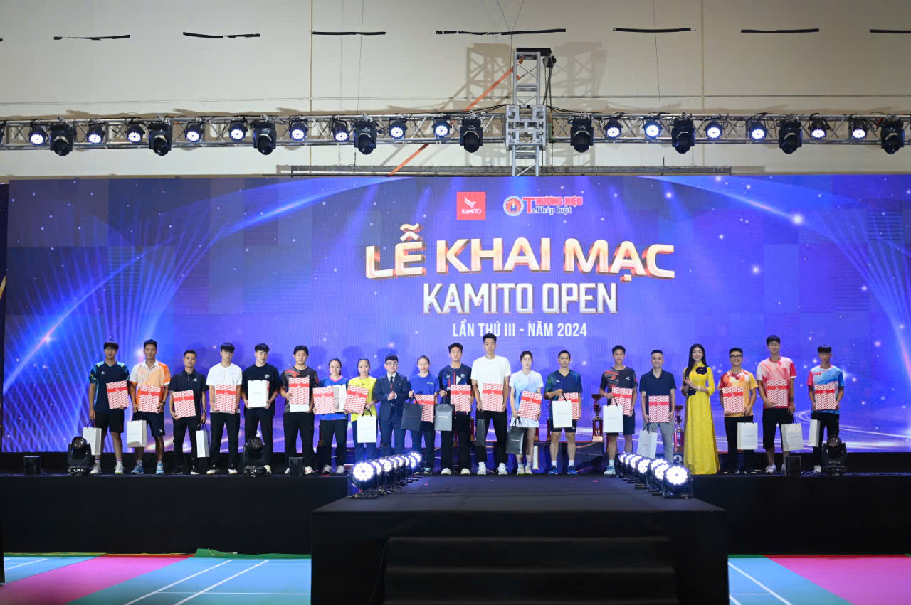 Khai mạc giải cầu lông Kamito Open tranh cúp Thương hiệu và Pháp luật lần thứ III – năm 2024