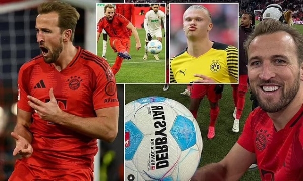 Harry Kane phá kỷ lục ghi bàn "nhanh như chợp" của Erling Haaland