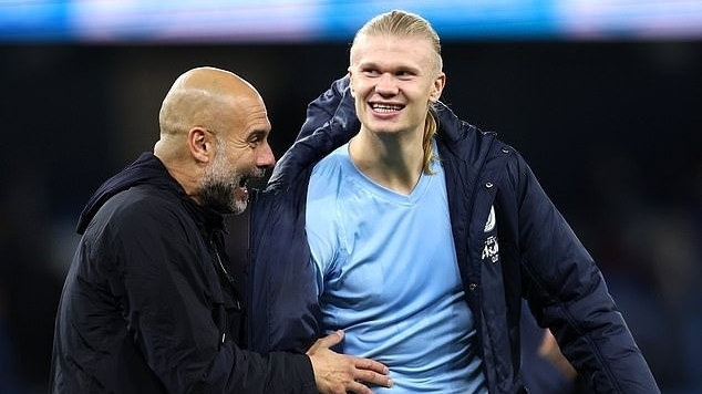 HLV Pep Guardiola: "Haaland chạm tầm vĩ đại của Messi và Ronaldo"