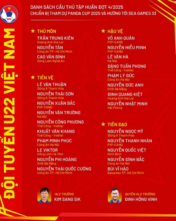 Vĩ Hào trở lại tuyển U22 Việt Nam, sẵn sàng dự SEA Games 33 Vĩ Hào trở lại tuyển U22 Việt Nam, sẵn sàng dự SEA Games 33