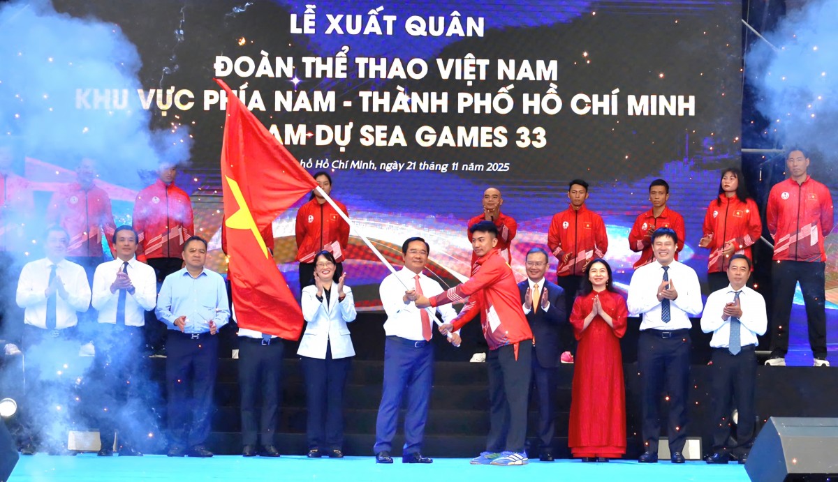 Lễ xuất quân Đoàn thể thao khu vực phía Nam tham dự SEA Games 33