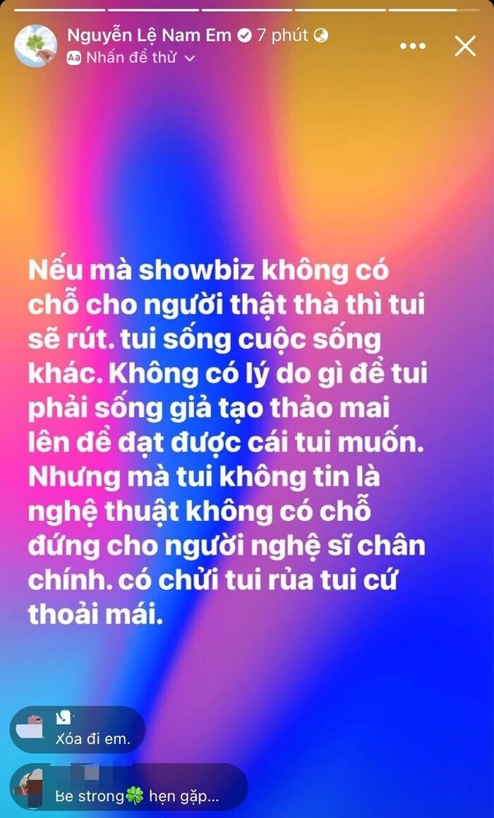 Nam Em bắt đầu 'nổi loạn' sau khi vướng vào ồn ào với Bạch Công Khanh