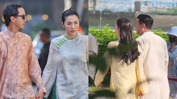 Hà Tăng - Louis Nguyễn và Linh Rin - Phillip Nguyễn xuất hiện sang chảnh ở đám cưới Tiên Nguyễn