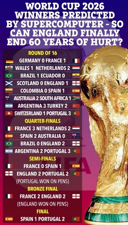 Siêu máy tính dự đoán chi tiết kết cục World Cup 2026 Siêu máy tính dự đoán chi tiết kết cục World Cup 2026