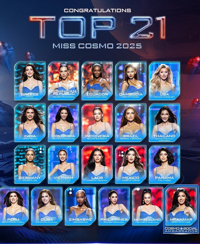 Người đẹp Mỹ đăng quang Miss Cosmo 2025, Phương Linh lọt vào top 10