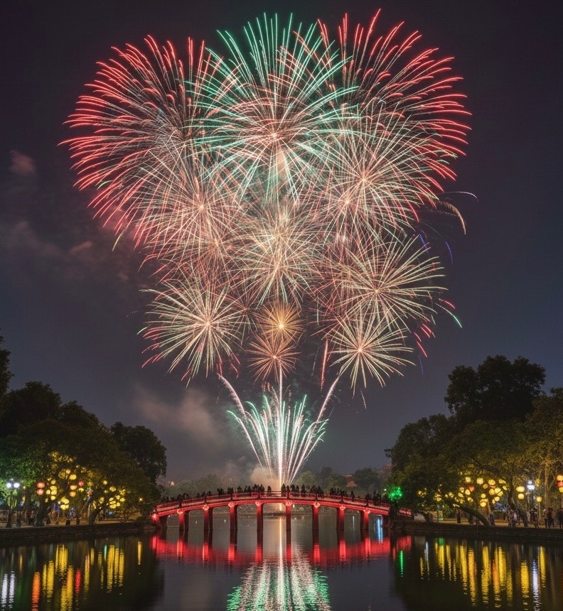 Hà Nội bắn pháo hoa tại 5 điểm dịp Tết Dương lịch 2026