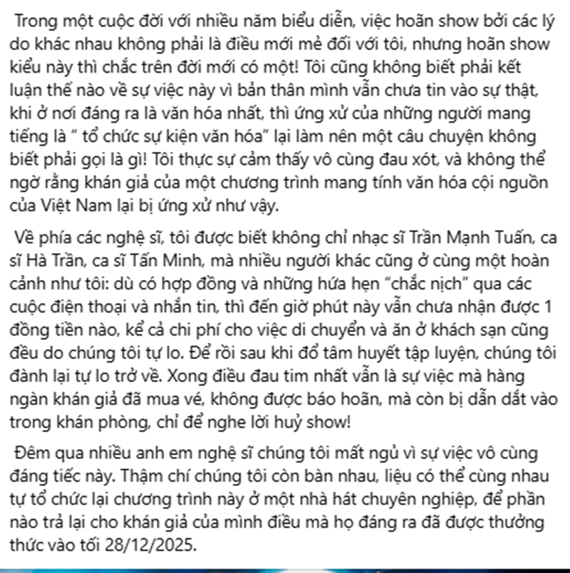 Diva Hồng Nhung nói gì về lùm xùm show Về đây bốn cánh chim trời?