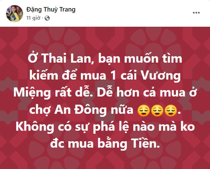 Hoa hậu Thùy Tiên vừa về nước, chị gái Đặng Thu Thảo liền mỉa mai: 'Cái vương miện dễ mua hơn ở chợ'?