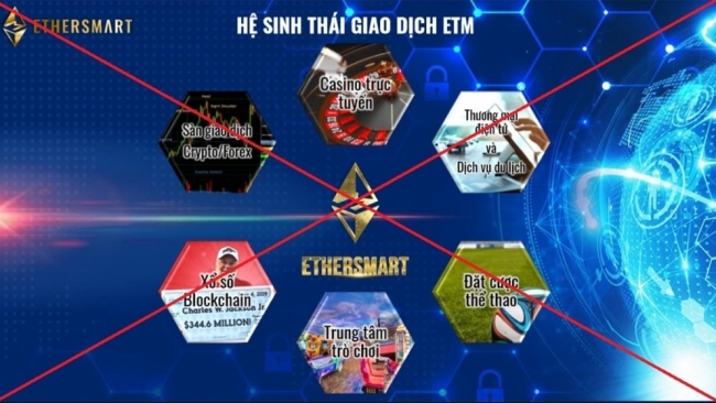 Cảnh báo dự án tiền ảo ETHERSMART có dấu hiệu lừa đảo theo mô hình đa cấp tài chính.