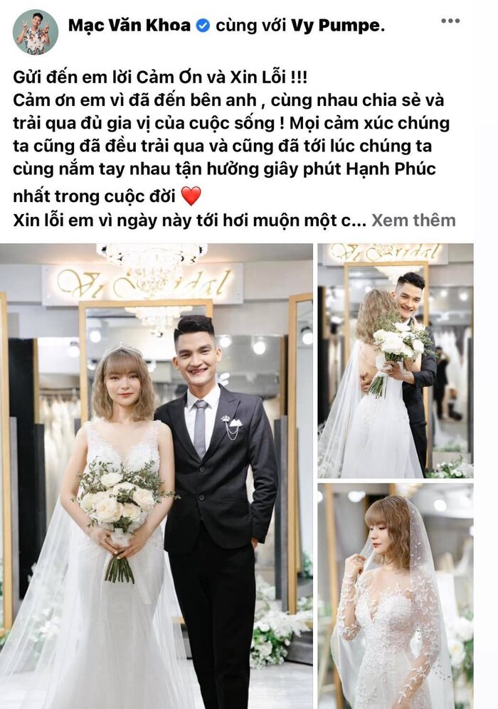 Mạc Văn Khoa và bà xã lên xe hoa sau 7 năm bên nhau: 