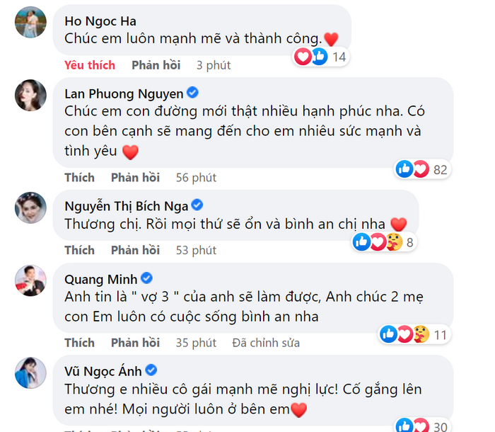 Sao Việt gửi lời động viên Hoàng Oanh, đáng chú ý là tâm sự của những sao nữ từng đổ vỡ trong hôn nhân