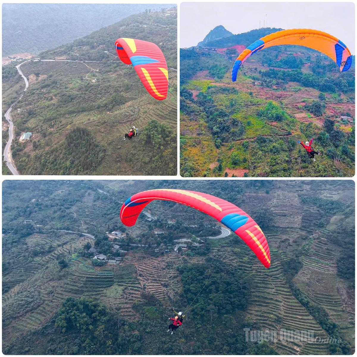 Tuyên Quang: Đưa vào khai thác sản phẩm du lịch Bay dù lượn tại xã Minh Tân