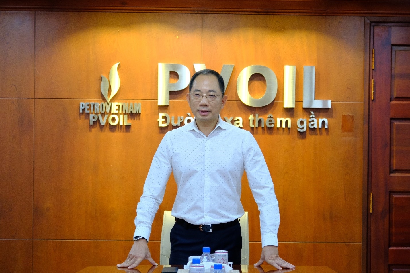 Ông Cao Hoài Dương – Bí thư Đảng ủy, Chủ tịch HĐQT PVOIL phát biểu chỉ đạo tại Lễ công bố Quyết định