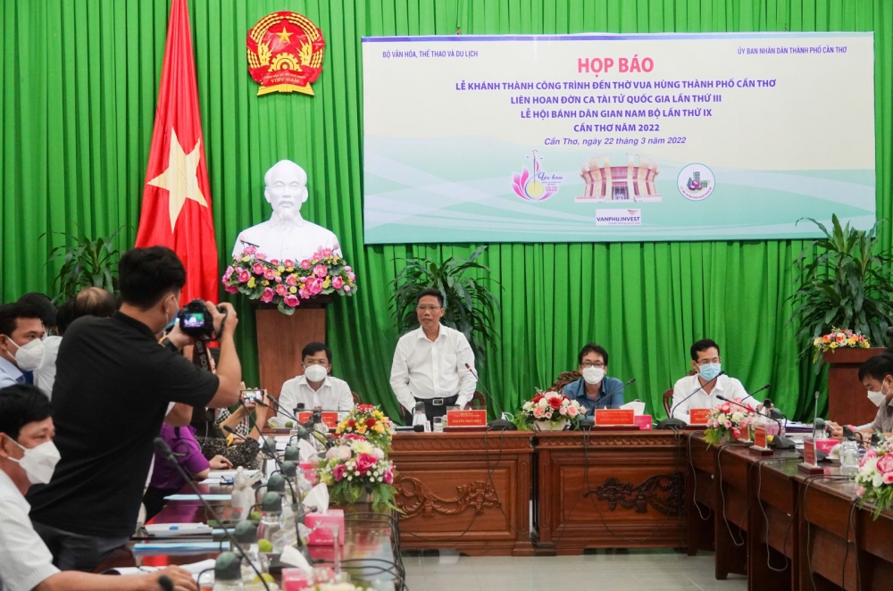 Cần Thơ: Lễ Khánh thành công trình Đền thờ Vua Hùng tại TP Cần Thơ diễn ra tối 6-4-2022