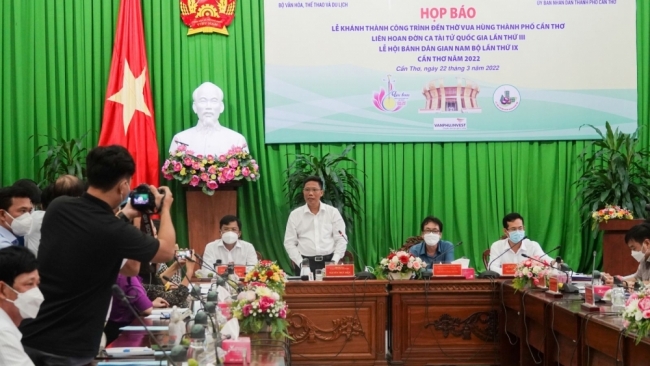 Cần Thơ: Lễ Khánh thành công trình Đền thờ Vua Hùng tại TP Cần Thơ diễn ra tối 6-4-2022