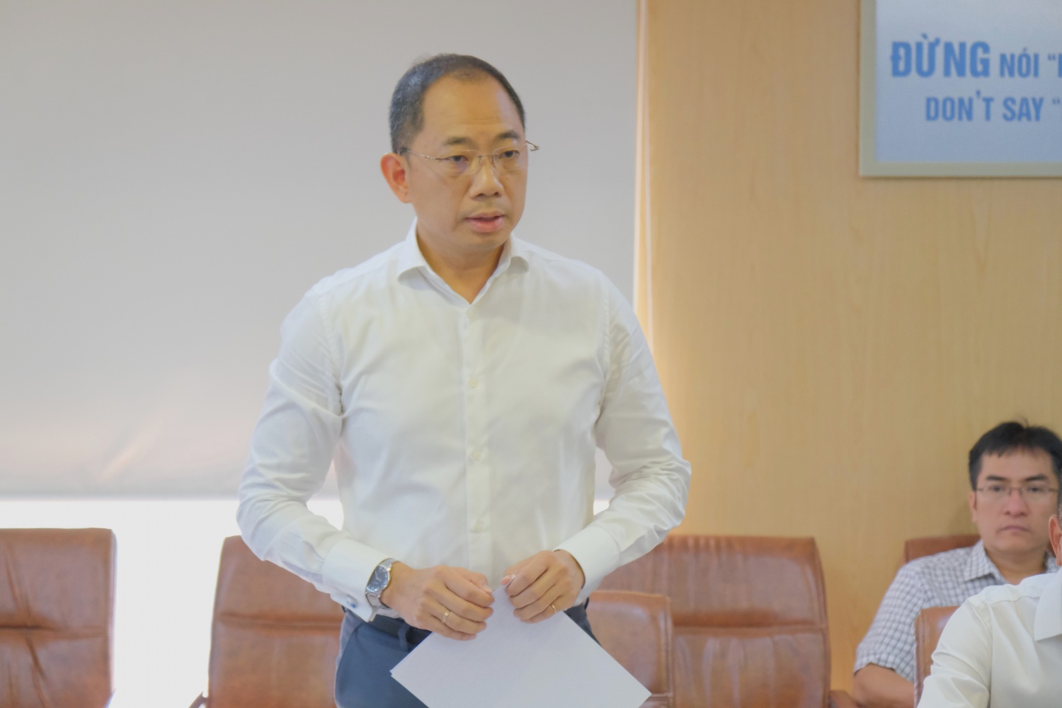 Ông Cao Hoài Dương – Chủ tịch HĐQT PVOIL phát biểu tại buổi làm việc