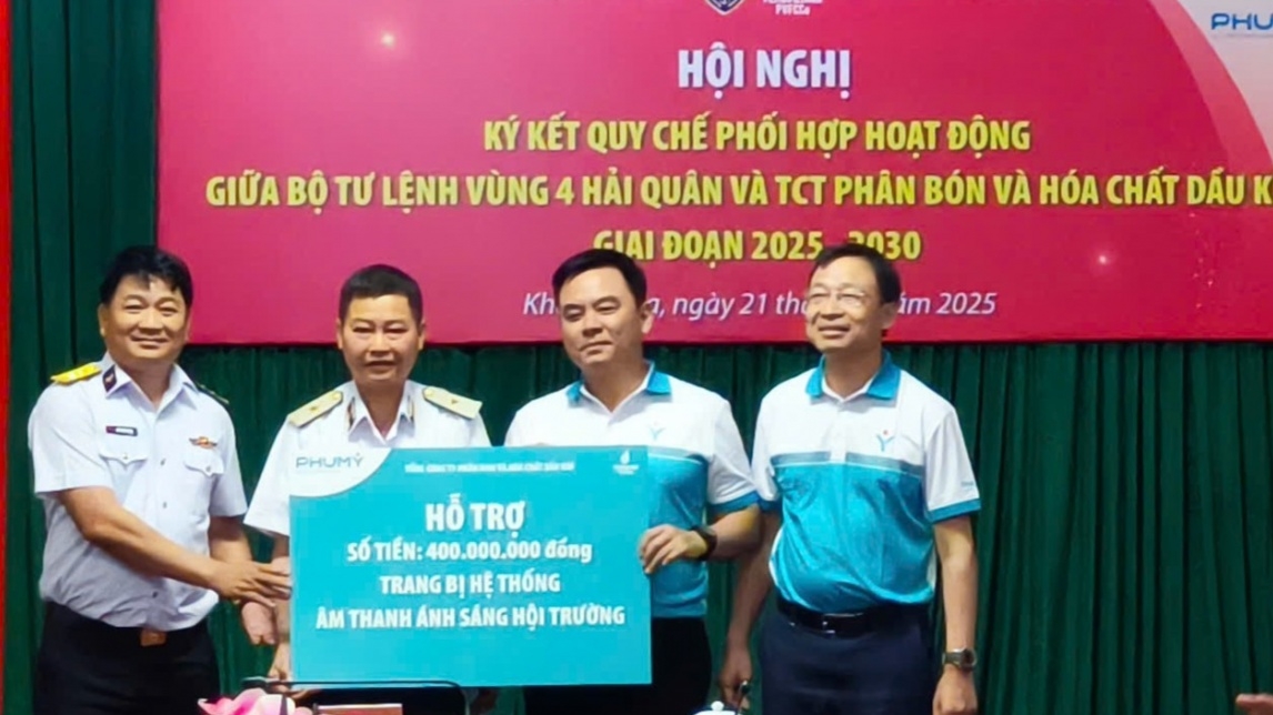 PVFCCo - Phú Mỹ và Vùng 4 Hải quân ký kết quy chế hoạt động giai đoạn 2025-2030
