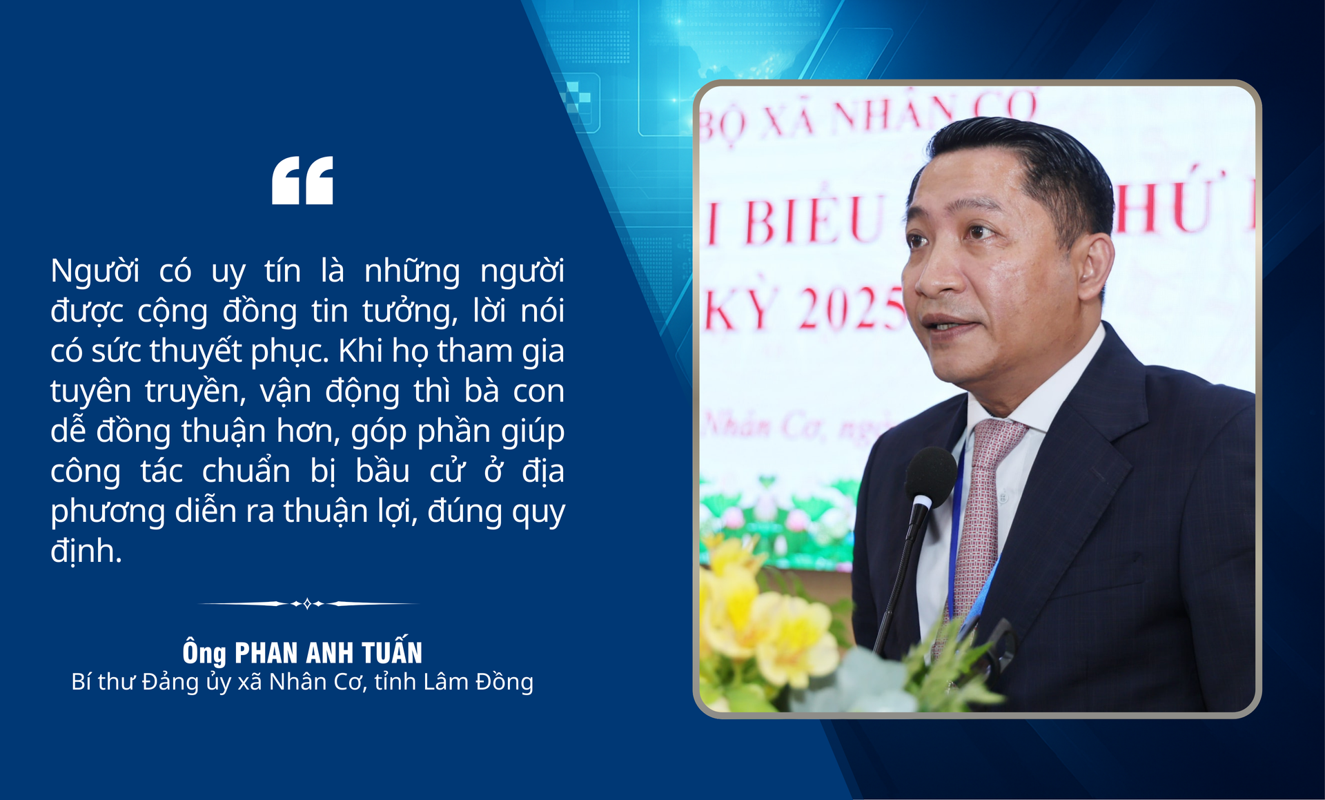 Lâm Đồng: Người uy tín “cầu nối” đưa thông tin bầu cử đến từng hộ dân ở Nhân Cơ