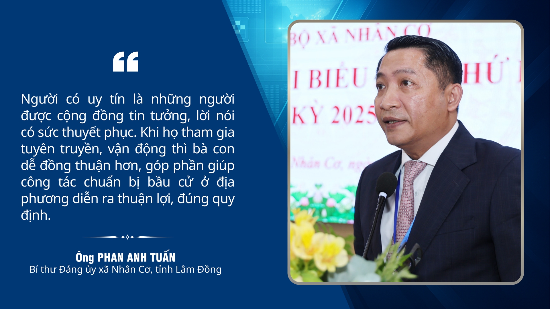Lâm Đồng: Người uy tín “cầu nối” đưa thông tin bầu cử đến từng hộ dân ở Nhân Cơ