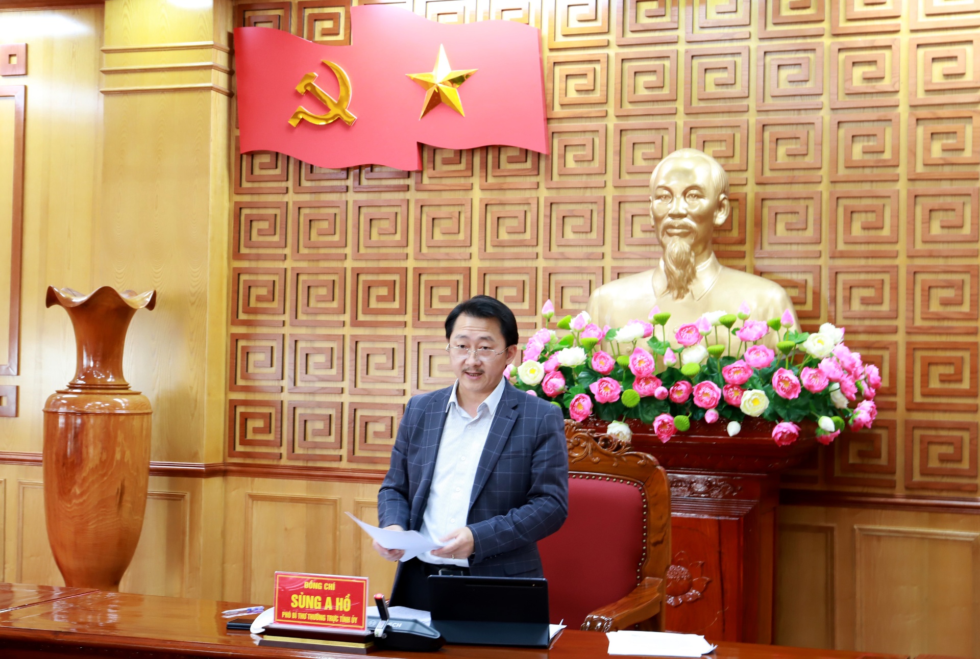 Lai Châu: Hội nghị giao ban Khối Đảng tỉnh quý I năm 2026