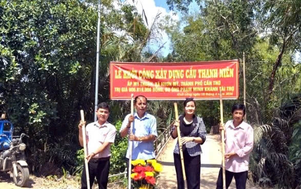 Cần Thơ: Xã Nhơn Mỹ khởi công xây dựng cầu Thanh Niên