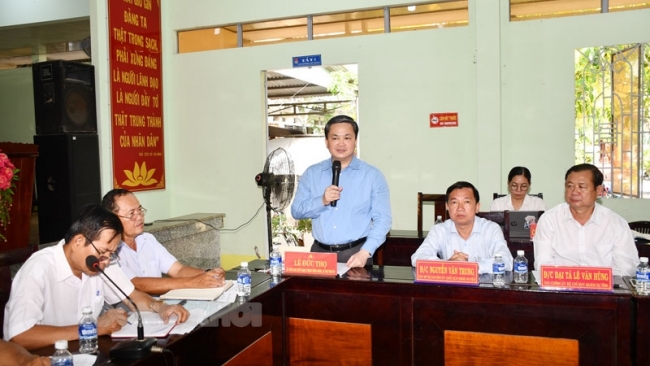 Bến Tre: Bí thư Tỉnh ủy Lê Đức Thọ dự sinh hoạt tại Chi bộ khu phố Phước Hậu