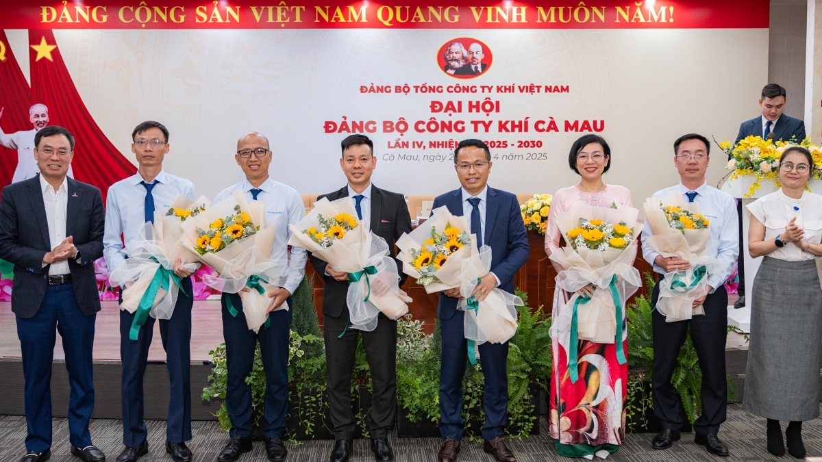 Đại hội Đảng bộ Công ty Khí Cà Mau nhiệm kỳ 2025 – 2030 thành công tốt đẹp