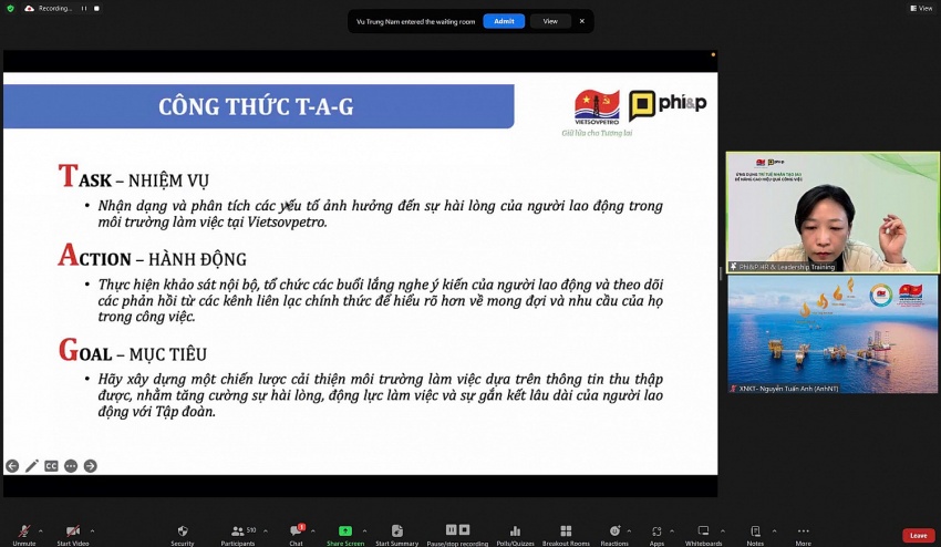 Vietsovpetro tổ chức chuỗi chương trình đào tạo &quot;Ứng dụng AI để tăng hiệu suất công việc&quot;