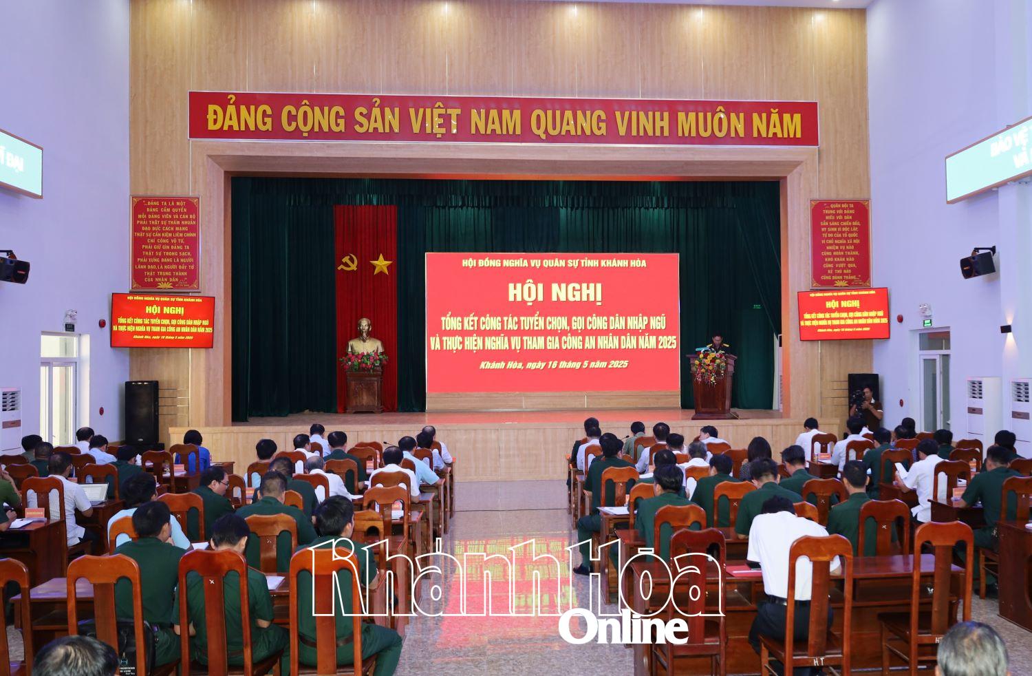 Khánh Hòa tổng kết công tác tuyển chọn, gọi công dân nhập ngũ năm 2025