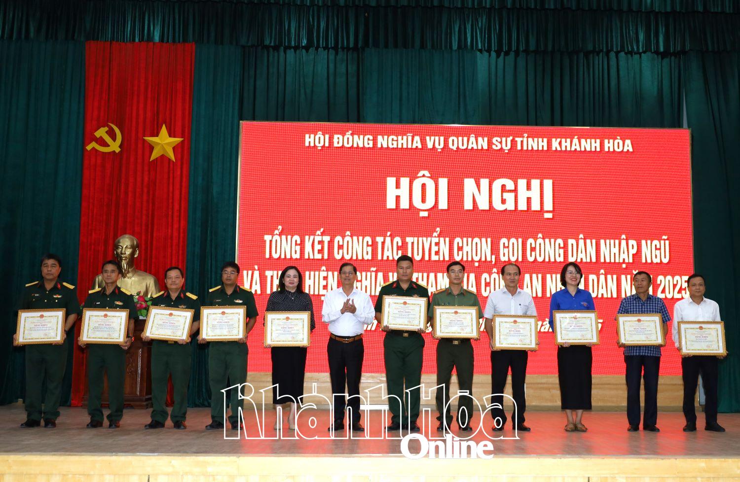 Khánh Hòa tổng kết công tác tuyển chọn, gọi công dân nhập ngũ năm 2025