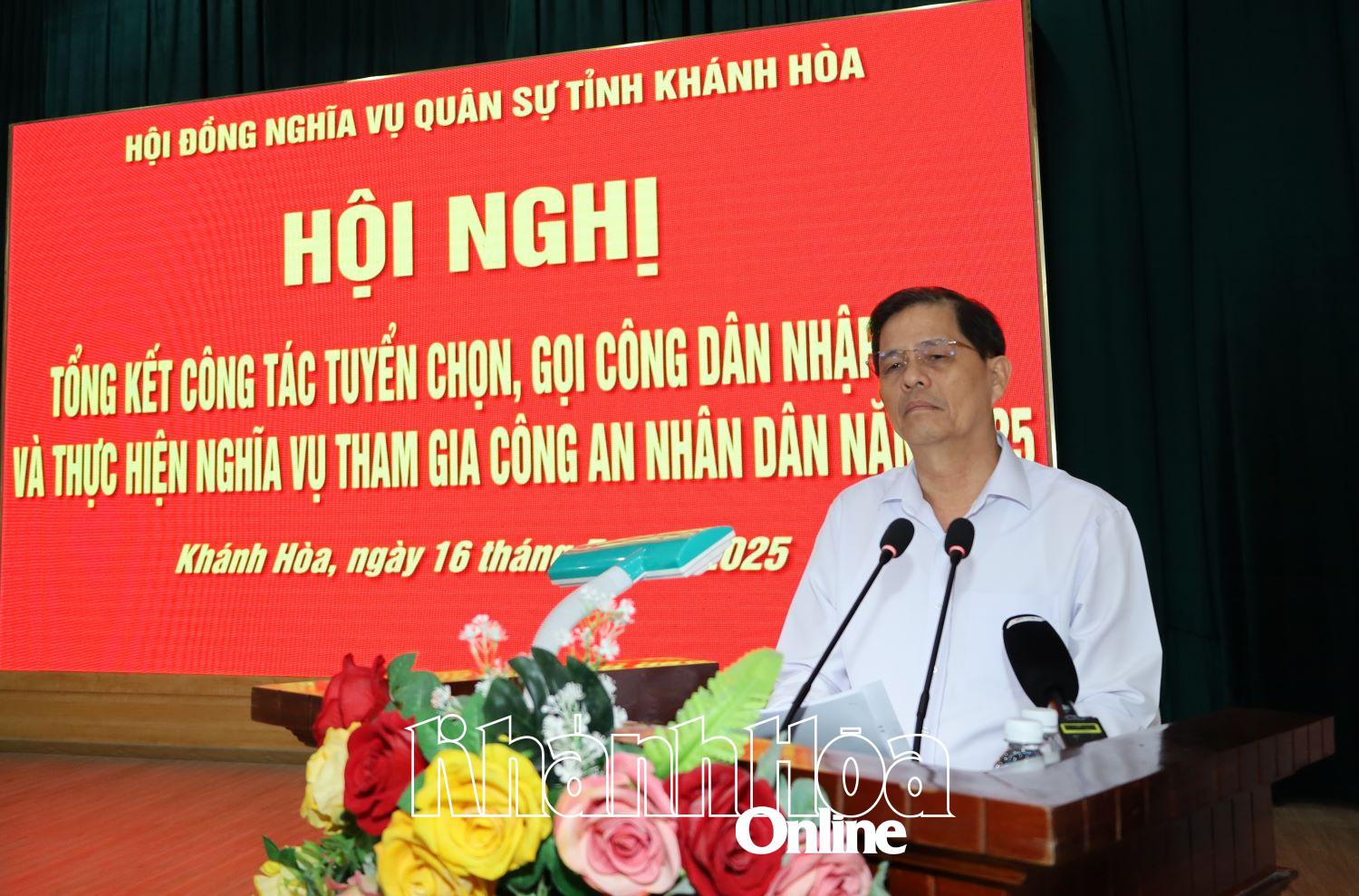 Khánh Hòa tổng kết công tác tuyển chọn, gọi công dân nhập ngũ năm 2025