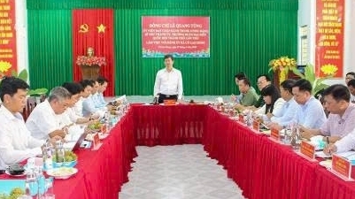 Cần Thơ: Bí thư Thành ủy Lê Quang Tùng khảo sát thực tế tại xã Cù Lao Dung