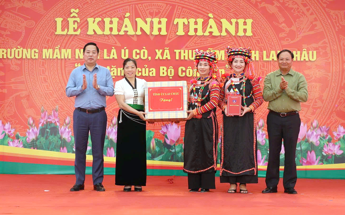 Lai Châu: Lễ khánh thành, bàn giao điểm trường mầm non Là Ú Cò
