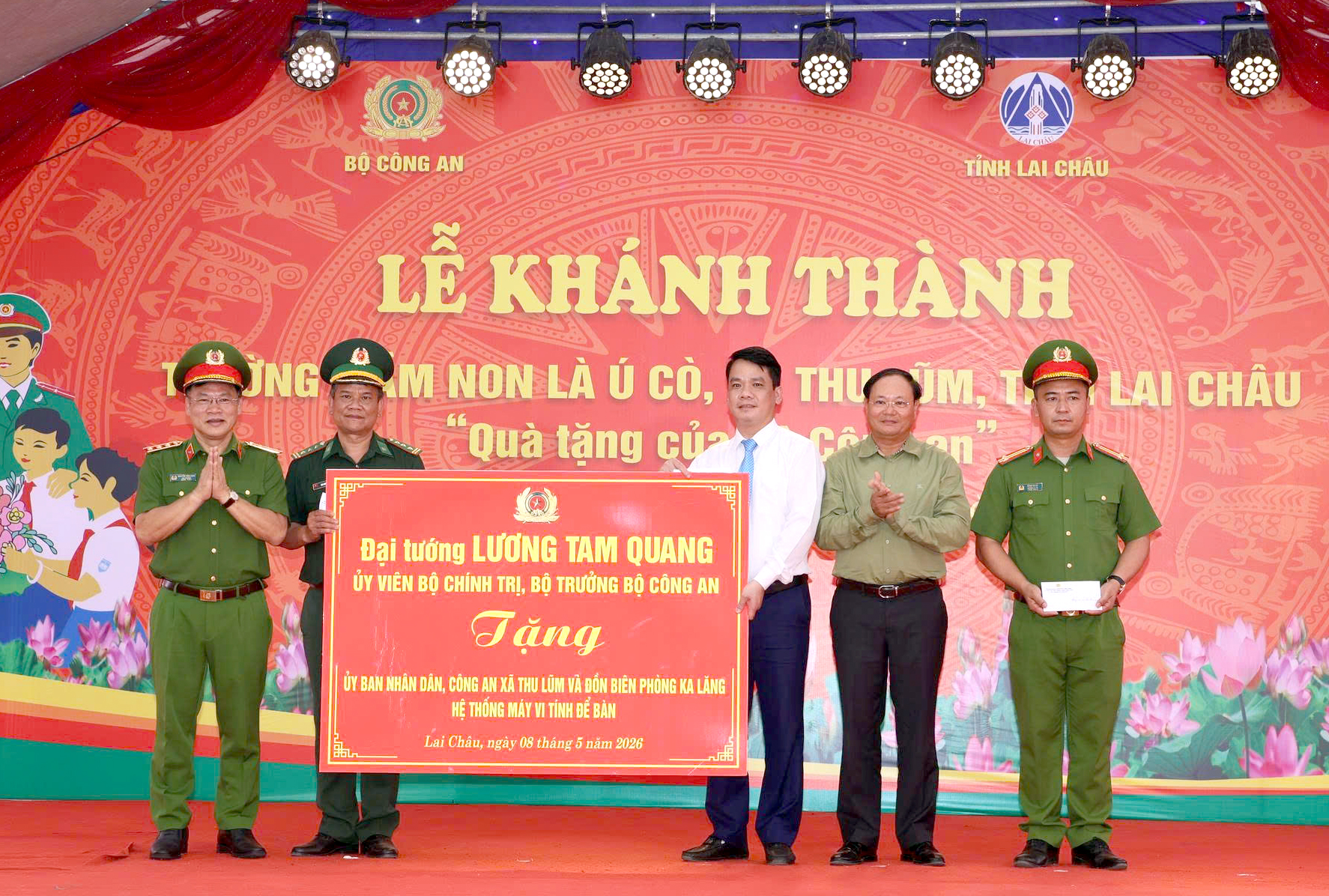 Lai Châu: Lễ khánh thành, bàn giao điểm trường mầm non Là Ú Cò