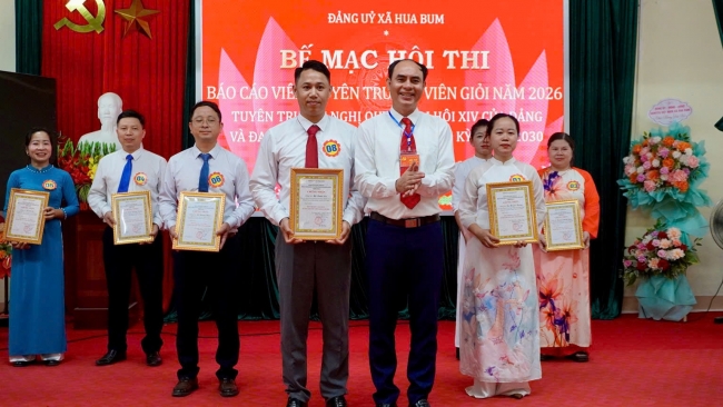Lai Châu: Hội thi báo cáo viên, tuyên truyền viên giỏi xã Hua Bum năm 2026