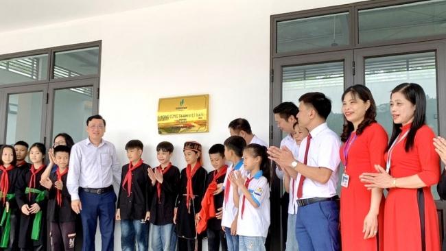 PV GAS tài trợ xây dựng trường học tại xã Cảm Nhân, huyện Yên Bình, tỉnh Yên Bái