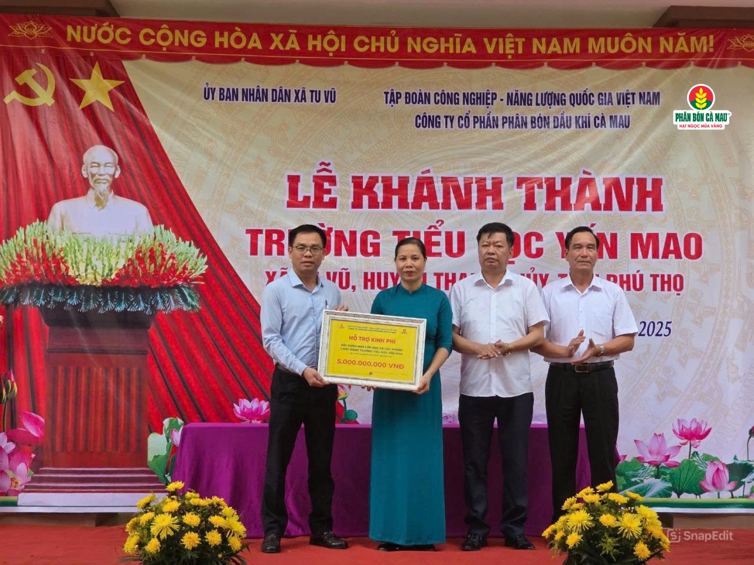 PVCFC khánh thành ngôi trường tiểu học mới cho những ước mơ trẻ thơ ở miền quê Phú Thọ